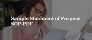 Read more about the article Sample Statement of Purpose SOP-PDF